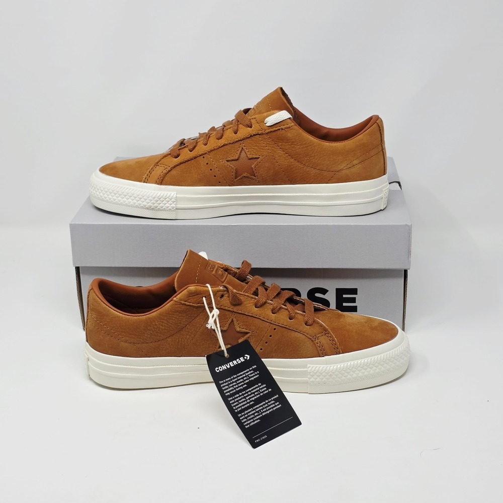 Converse One Star Pro Nubuck Warm Tan & Egret Skate Shoes Mens 8 Womens 9.5